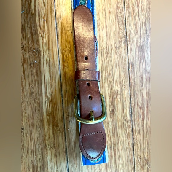 Leather Man LTD | Handmade | Blue Crab Belt | 38 - Picture 4 of 8